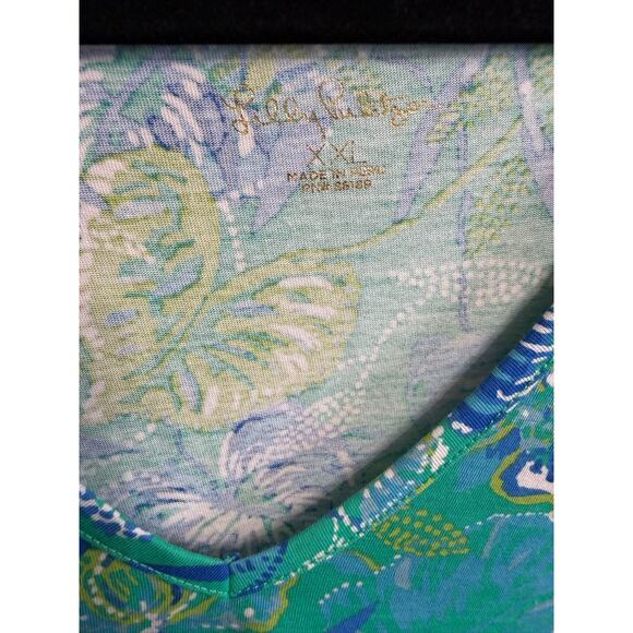Lilly Pulitzer Etta short sleeve Dress Botanical Green In A Flutter Sz XXL - Picture 3 of 11